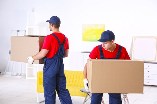 Removal team loading household items for a UK move