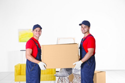 Removal team protecting household items during a Brixton move